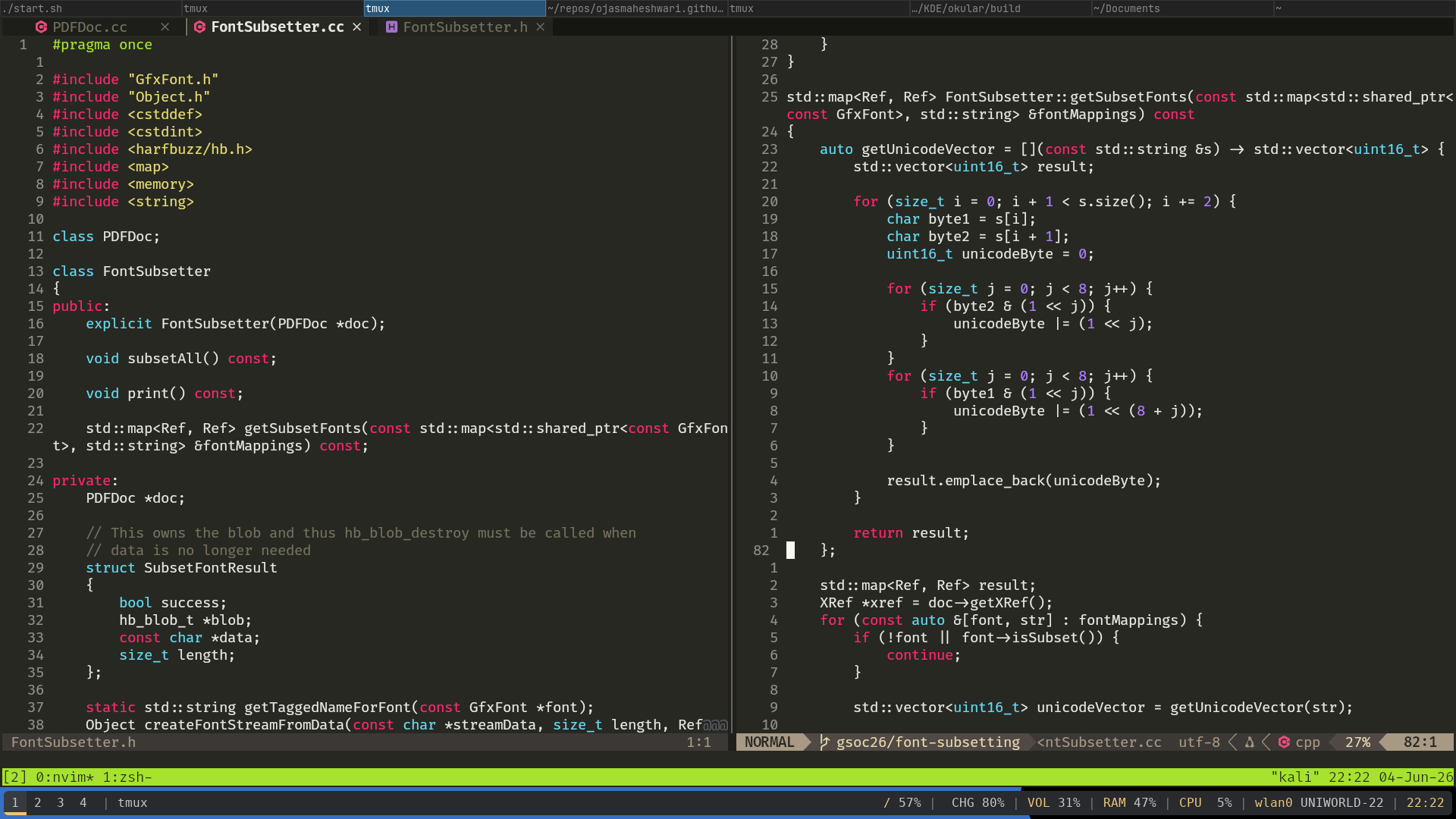 A picture of my IDE containing my work
